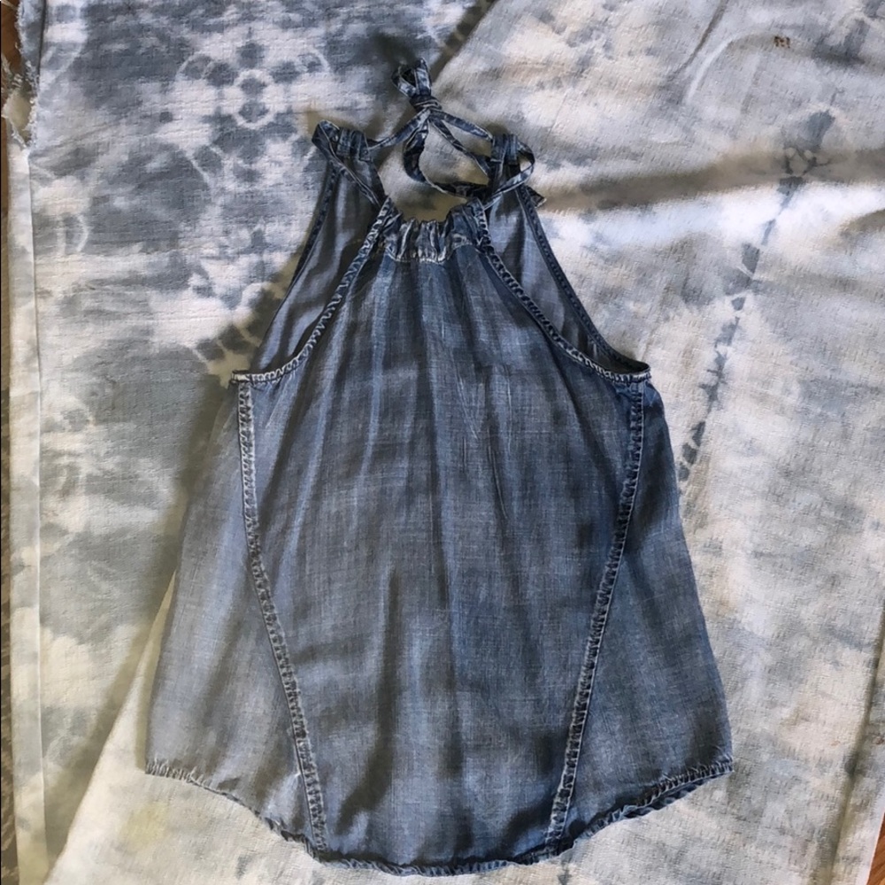 Anthropologie Cloth & Stone Denim halter top